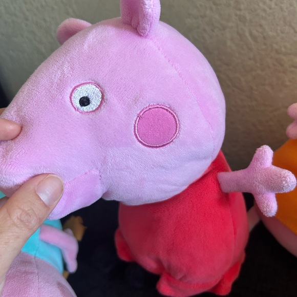 Peppa pig family plush set of 3 Peppa daddy pig and mommy pig - Picture 5 of 11